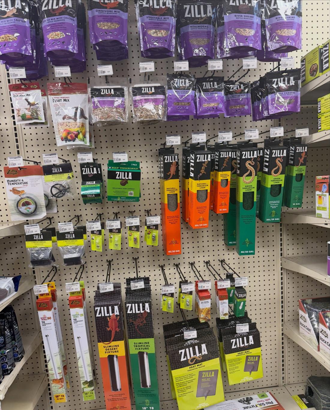 Reptile food and habitat supplies